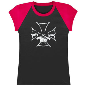 Foil Cross Cap Sleeve Junior Top