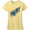 Girl's Tri-Color Scratch on Yellow Junior Top