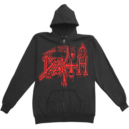 Death Spiritual Healing Zippered Hooded Sweatshirt