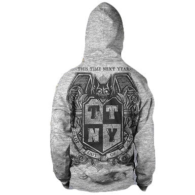 This Time Next Year Drop Out Of Life Crest Zippered Hooded Sweatshirt
