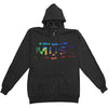 Overlay Zippered Hooded Sweatshirt