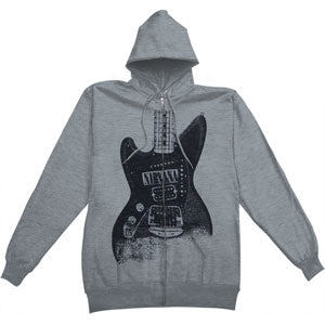 Nirvana Guitar Zippered Hooded Sweatshirt