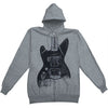 Guitar Zippered Hooded Sweatshirt