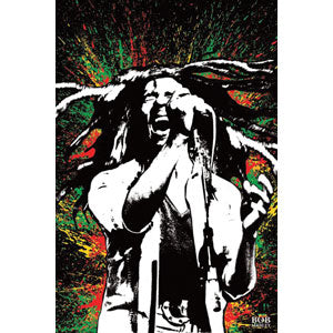 Bob Marley Paint Splash Domestic Poster