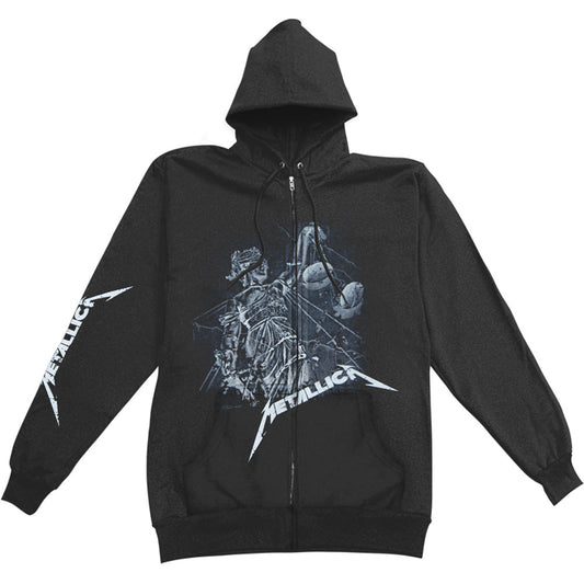 Metallica Justice Sleeve Zippered Hooded Sweatshirt