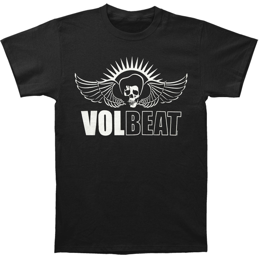 Volbeat White Skull Beat Outline T-shirt