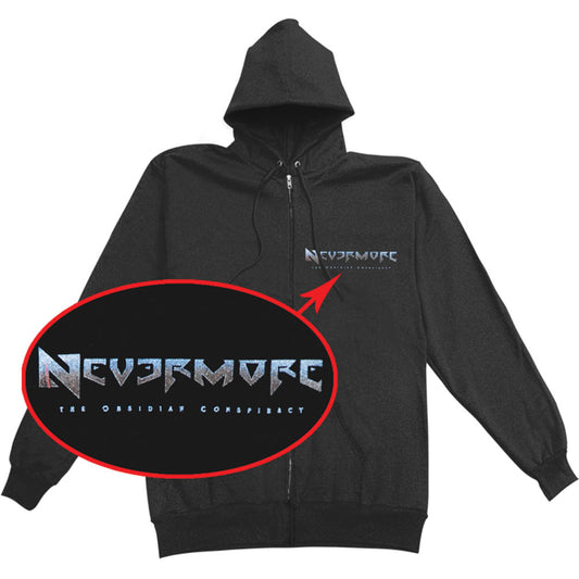 Nevermore Logo Album Back Zippered Hooded Sweatshirt