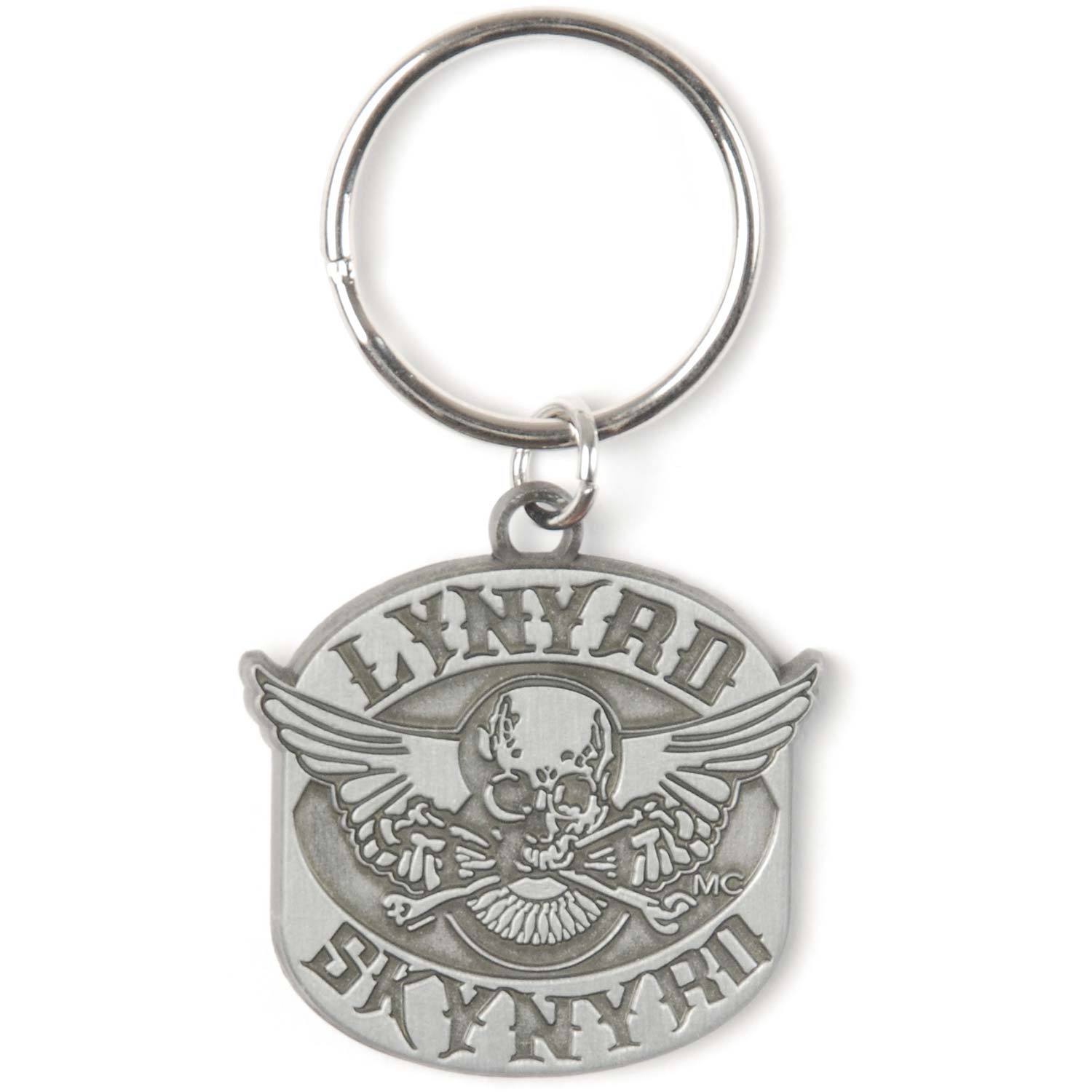 Skull Patch Metal Key Chain