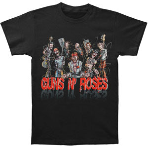 Guns N Roses Cartoon 2011 Tour T-shirt