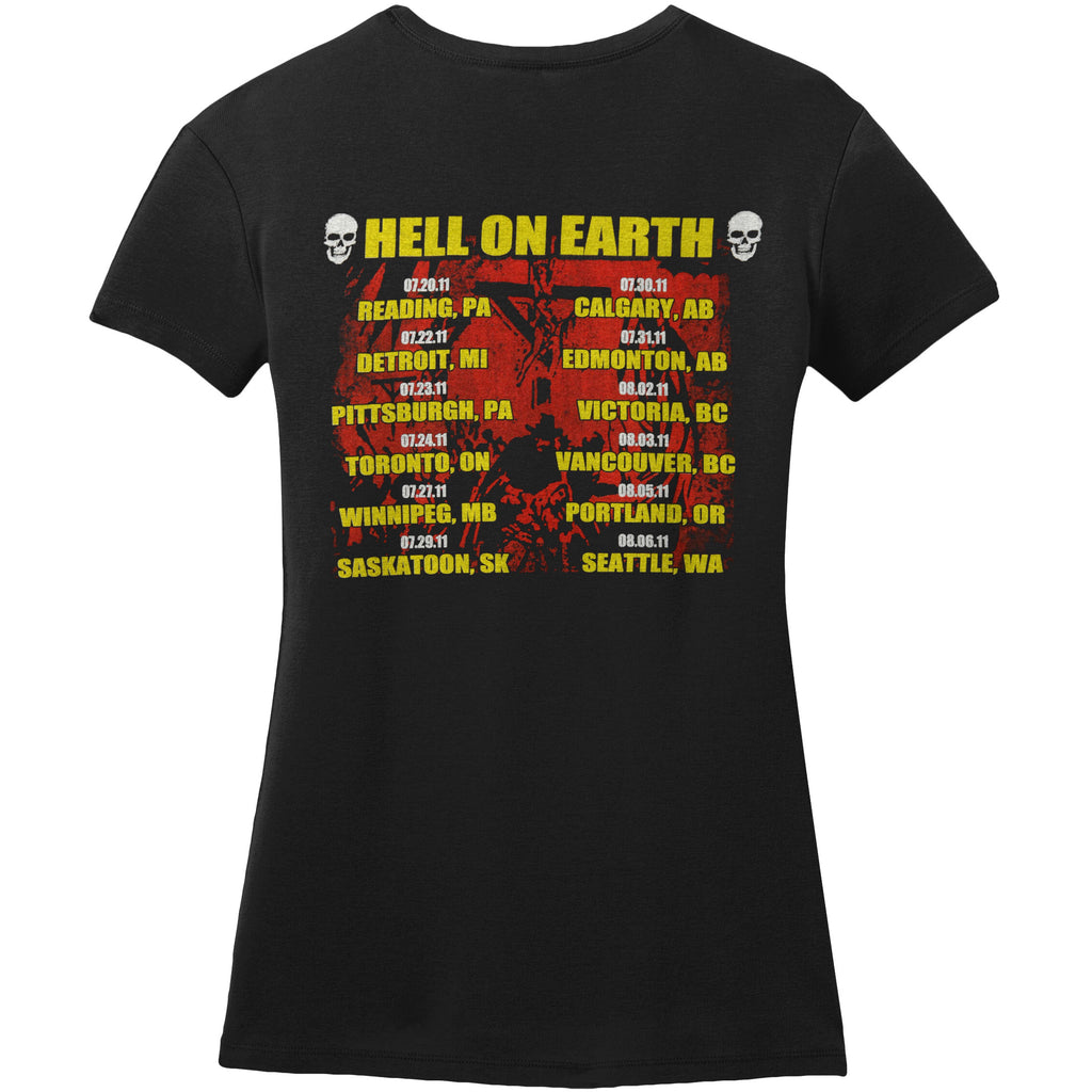 Slayer Hell On Earth 2011 Tour Soft Junior Top