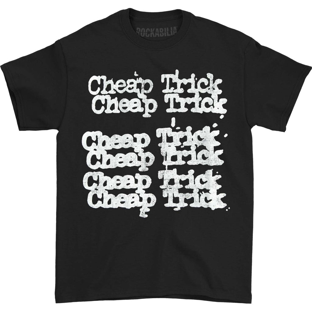 Cheap Trick Stacked Logo Black T-shirt 123897 | Rockabilia Merch Store