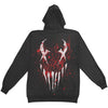 Splatter Zippered Hooded Sweatshirt