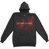 Splatter Zippered Hooded Sweatshirt