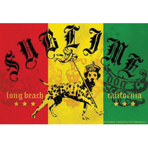 Sublime Lou Dog Rasta Flag Sticker