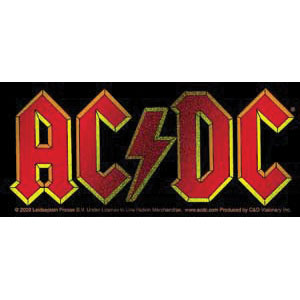 AC/DC Logo Glitter Sticker 124654 | Rockabilia Merch Store