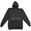 Outline Zippered Hooded Sweatshirt