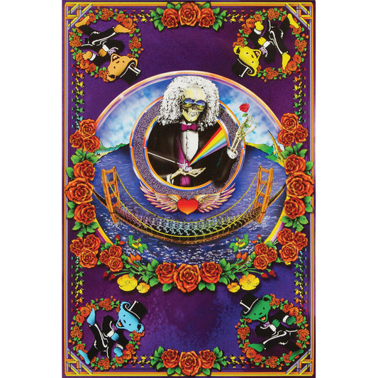 Grateful Dead Deadheads Across Golden Gate Bridge Domestic Poster