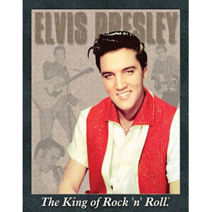 The King Of Rock And Roll Portrait Tin Concert Sign