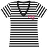 Stripes V-Neck Tissue Junior Top