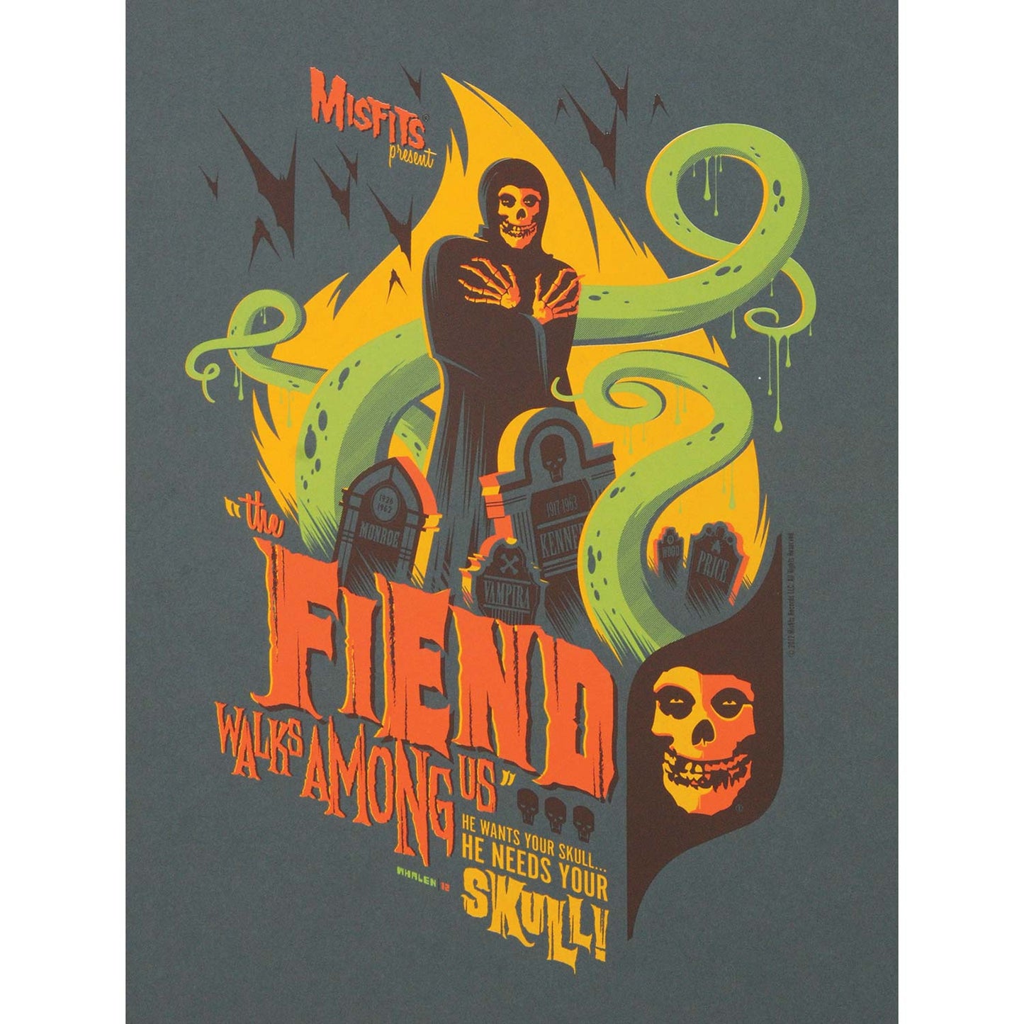 The Fiend Walks Among Us by Tom Whalen Limited Screenprint