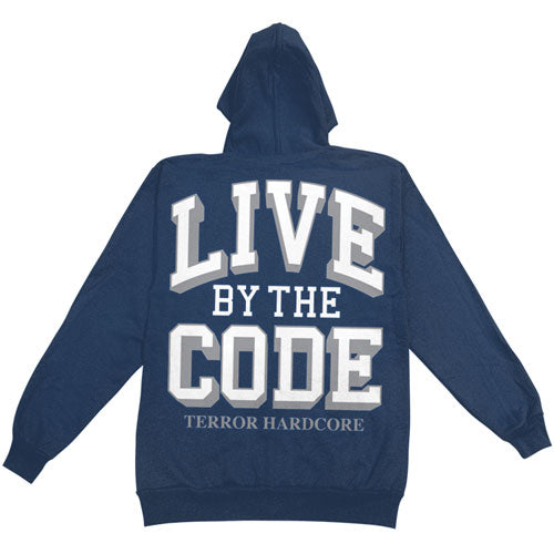 Terror Live By The Code Blue Hooded Sweatshirt
