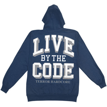 Terror Live By The Code Blue Hooded Sweatshirt