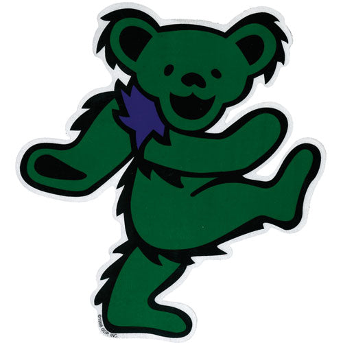 Grateful Dead Green Bear Diecut Sticker