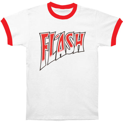 Queen Queen Flash White & Red Ringer T-shirt