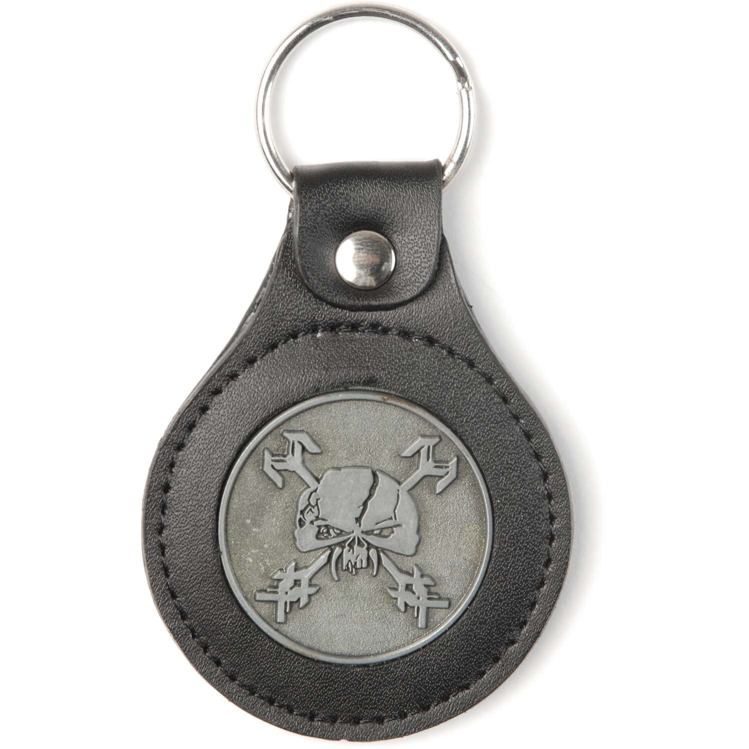 FF Icon Leather & Metal Metal Key Chain
