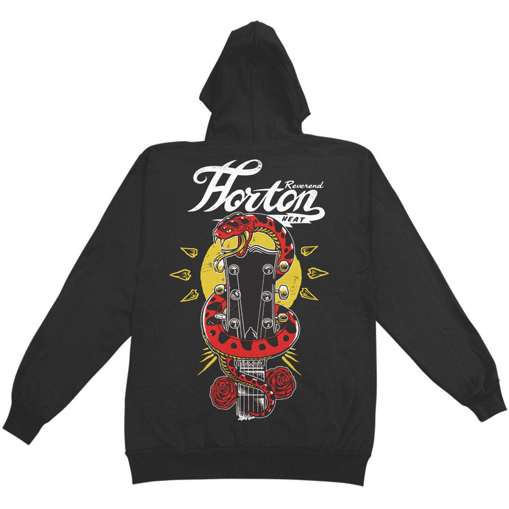Reverend Horton Heat Guitar Snake Black Hooded Sweatshirt