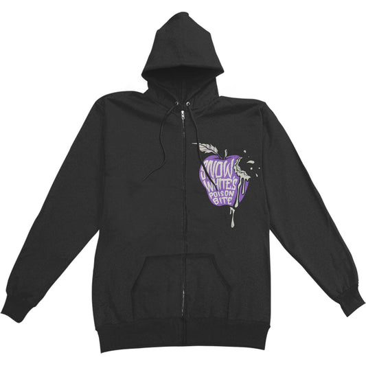 Snow White's Poison Bite Zombie Romance Zippered Hooded Sweatshirt