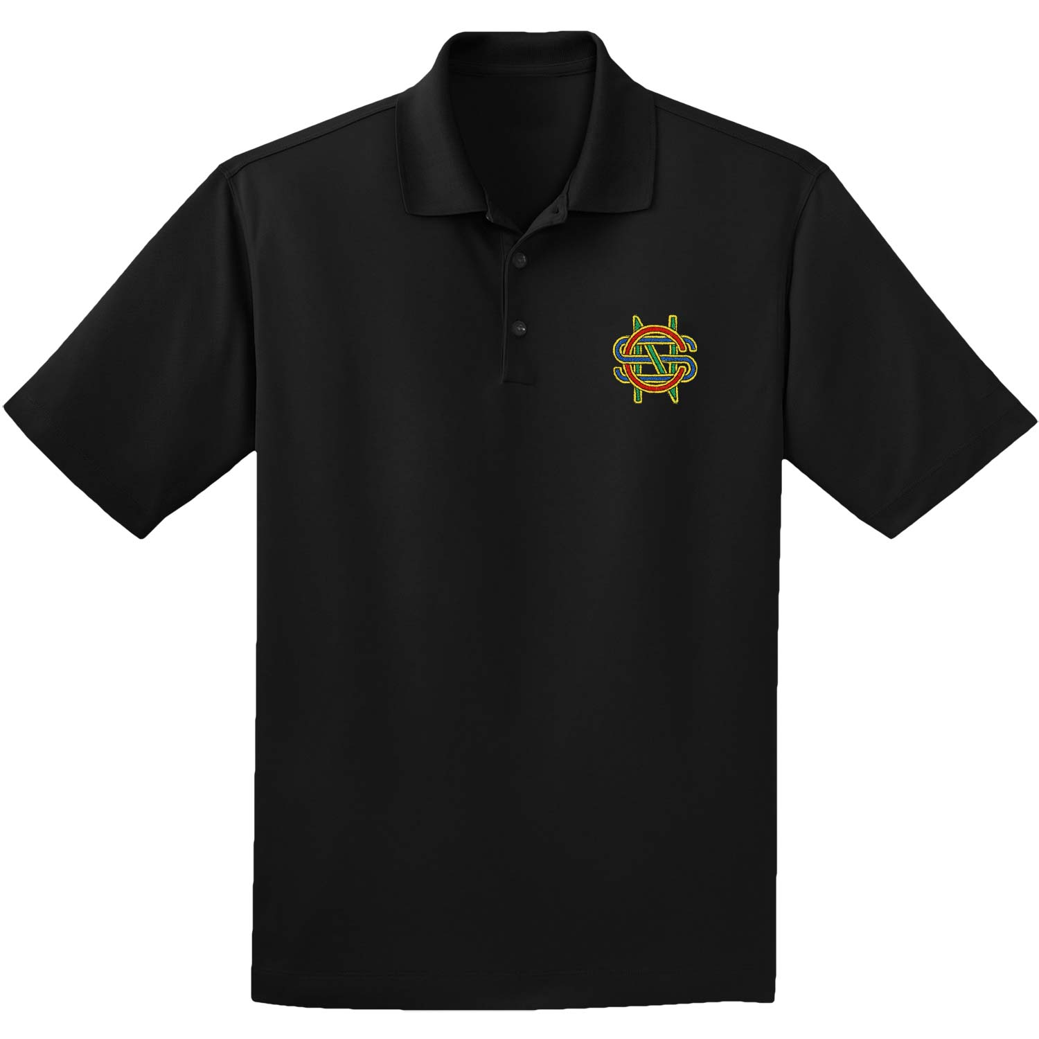 Crosby Stills Nash Young Colored Initials Logo Polo Shirt