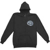 Oval Logo Zippered Hooded Sweatshirt