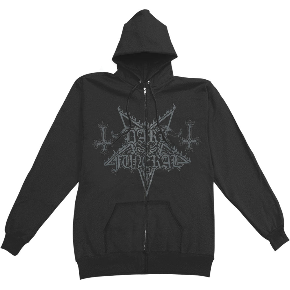 Dark Funeral Logo Zippered Hooded Sweatshirt