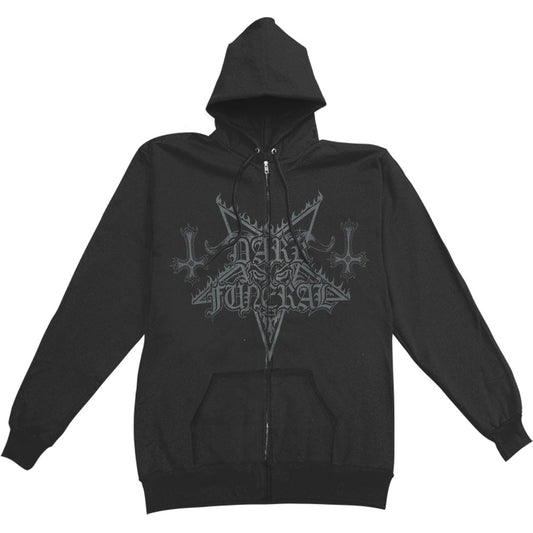 Dark Funeral Logo Zippered Hooded Sweatshirt