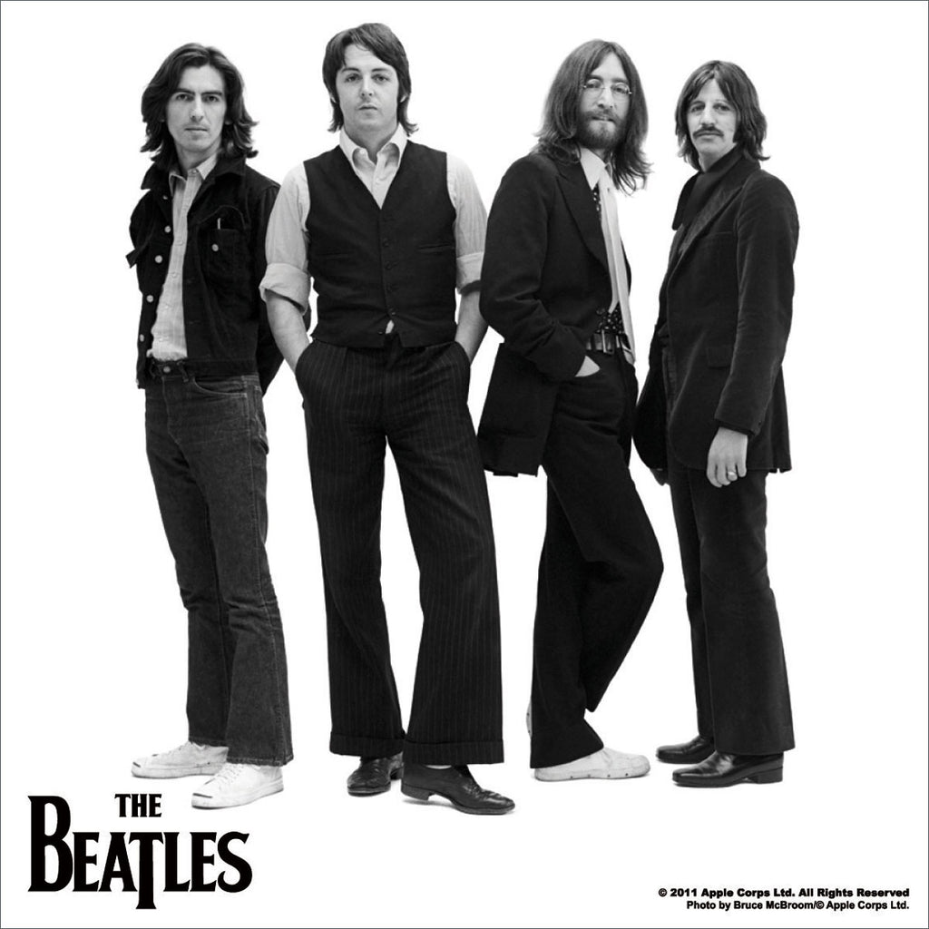 Beatles White Iconic Image Coaster