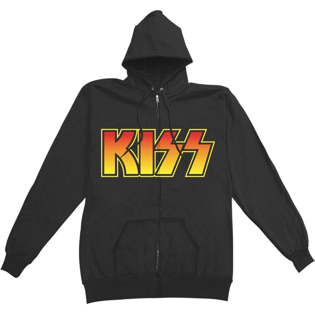 KISS Vintage Logo Zippered Hooded Sweatshirt