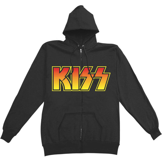 KISS Vintage Logo Zippered Hooded Sweatshirt