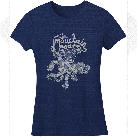 Girl's Octopus on Indigo Junior Top