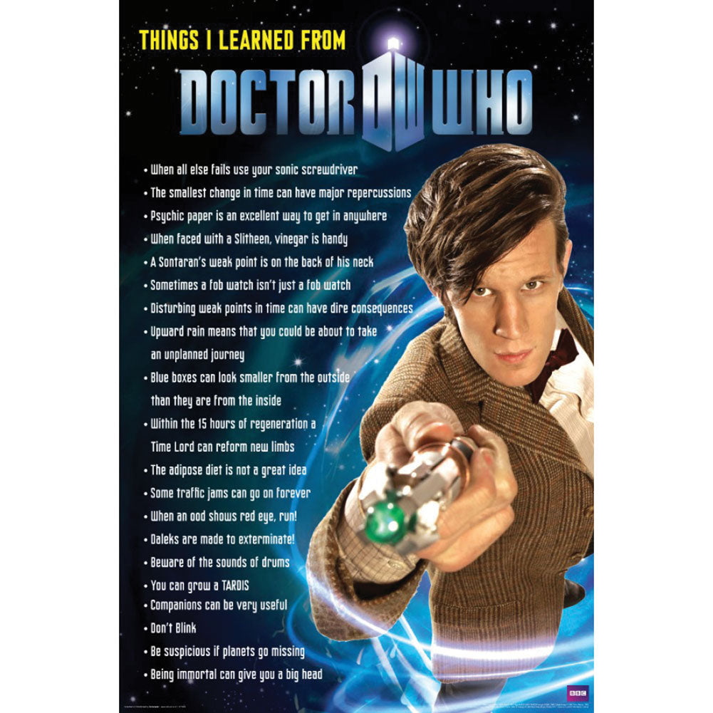 Doctor Who Things I Learned Domestic Poster