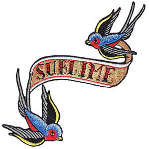 Bluebirds Embroidered Patch