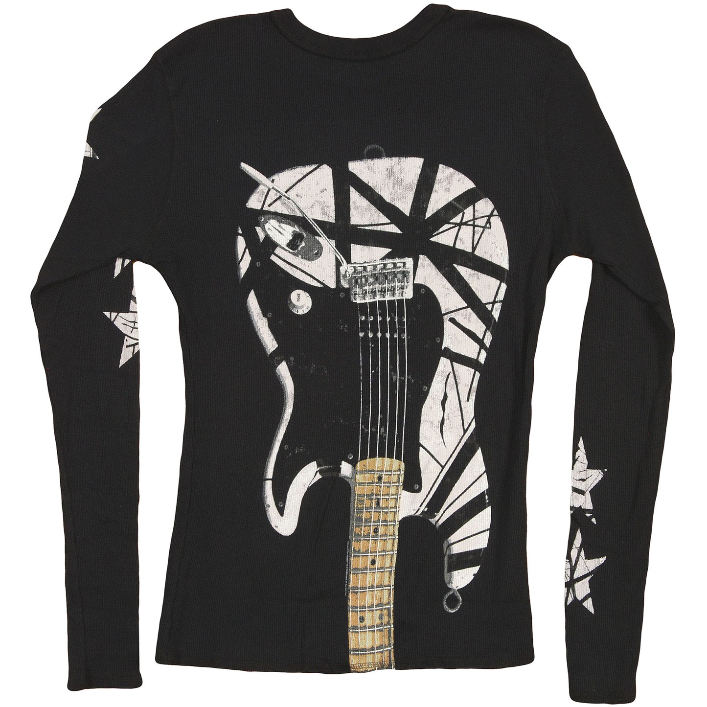 B&W Stripes Guitar Thermal  Long Sleeve