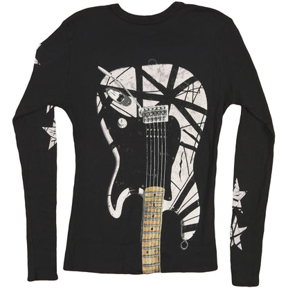 B&W Stripes Guitar Thermal  Long Sleeve