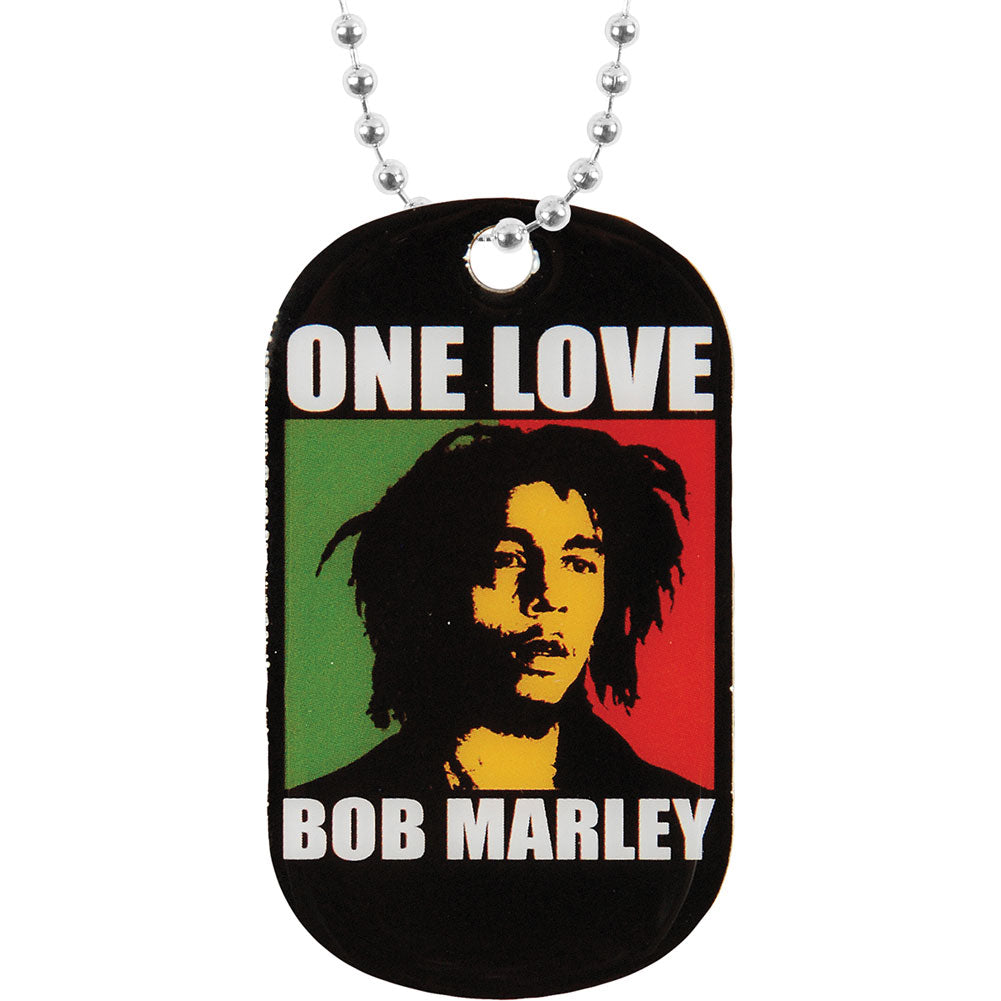 Bob Marley One Love Dog Tag Necklace