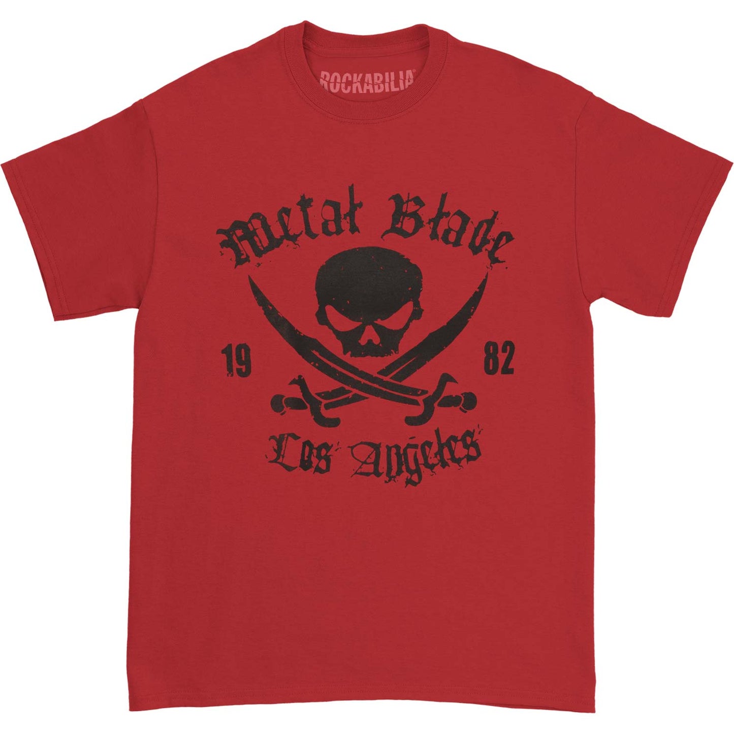 Metal Blade Records Pirate Logo Black Ink Red T-shirt