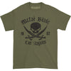 Pirate Logo Black Ink Military Green T-shirt