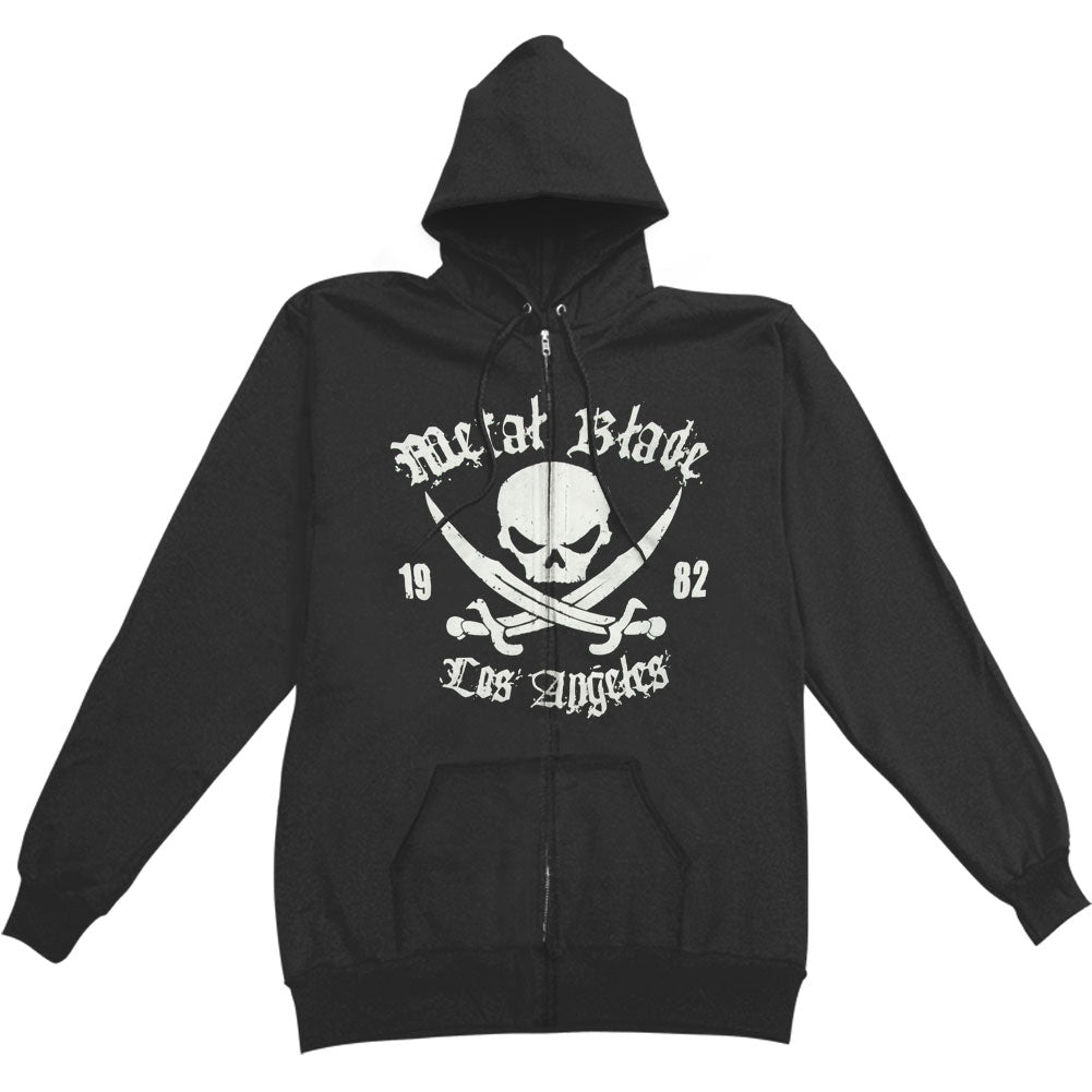 Metal Blade Records Pirate Logo Zippered Hooded Sweatshirt