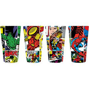 Marvel Comics Panels Pub Glass Set