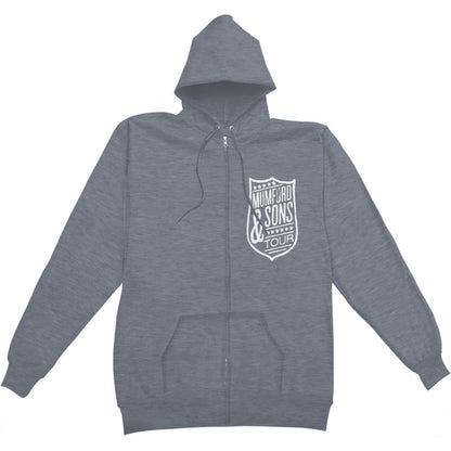 Mumford & Sons Shield Tour Zippered Hooded Sweatshirt
