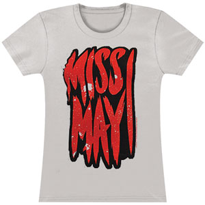 Miss May I Red Logo Junior Top